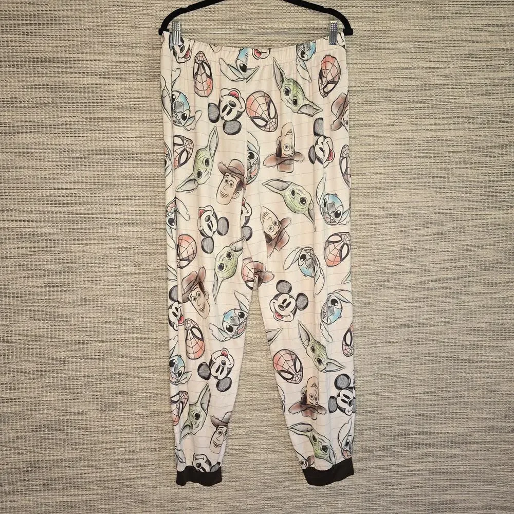 Disney Pixar Marvel Star Wars Pajama Pants XL Soft Comfy Lounge Stitch Woody - Picture 2 of 9